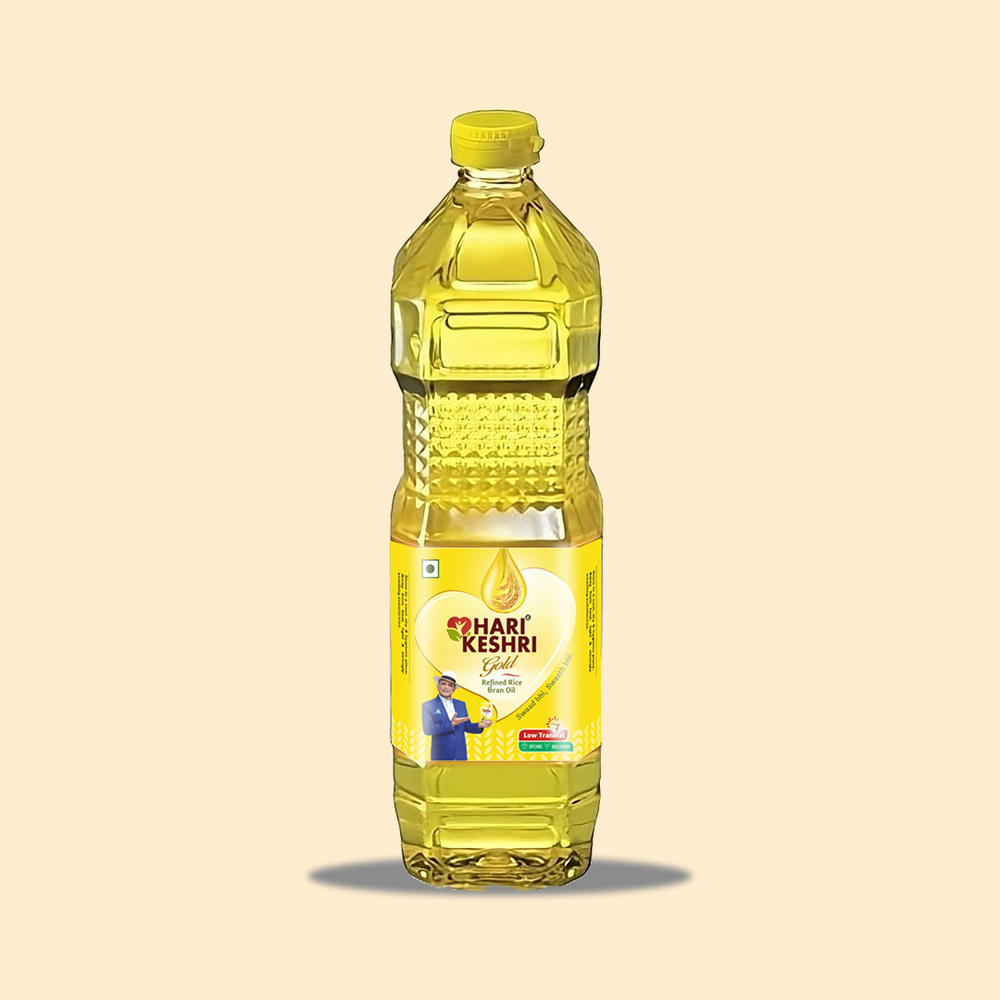 Hari Keshri Rice Bran Oil – 1 L Pet Bottle