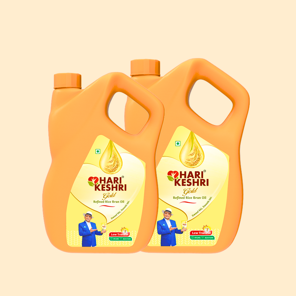 Hari Keshri Rice Bran Oil 5L Jar